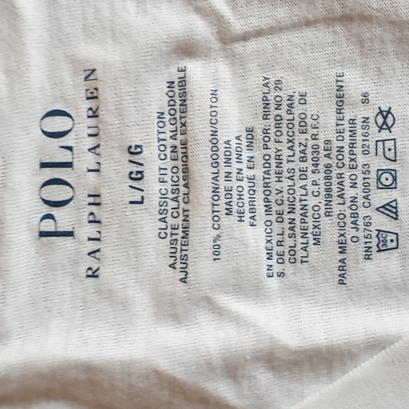 Classic Ralph Lauren Polo ss v-neck tee size large - Picture 3 of 6